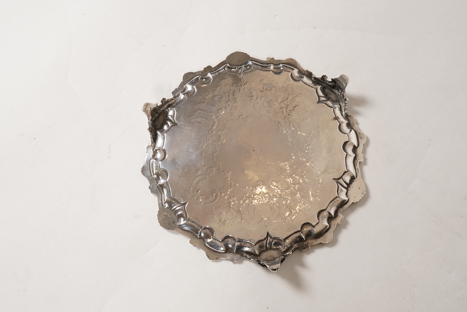 A Victorian silver salver by Edward & John Barnard